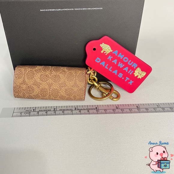 Coach Accessories Coach Lipstick Holder In Signature Canvas Tea Rose Turnlock Poshmark